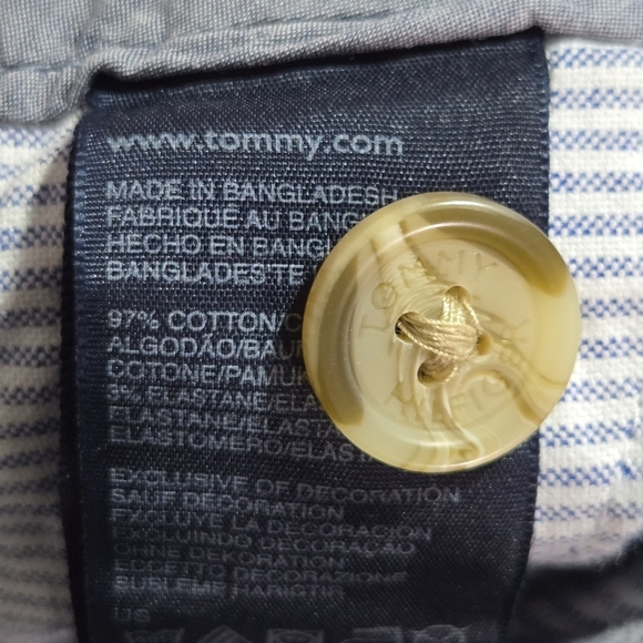 Tommy Hilfiger Womens Navy Blue Polka Dot Montauk Straight Chino Pants Size 8 - Picture 7 of 9